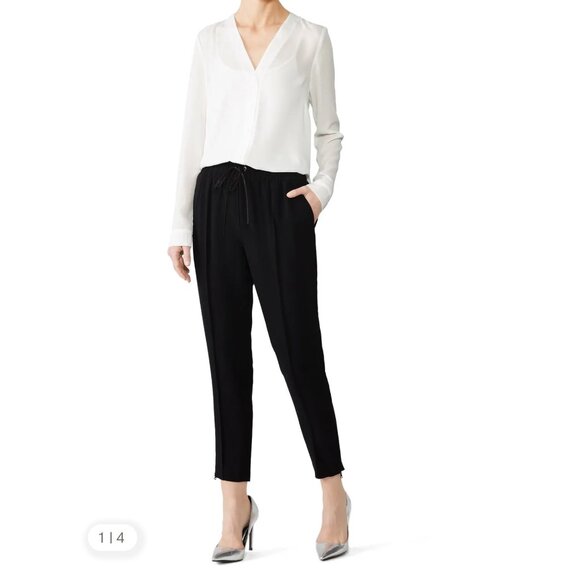 Cinq à Sept Adalie Crepe Pants, Black, Size XS K49 - Picture 1 of 11